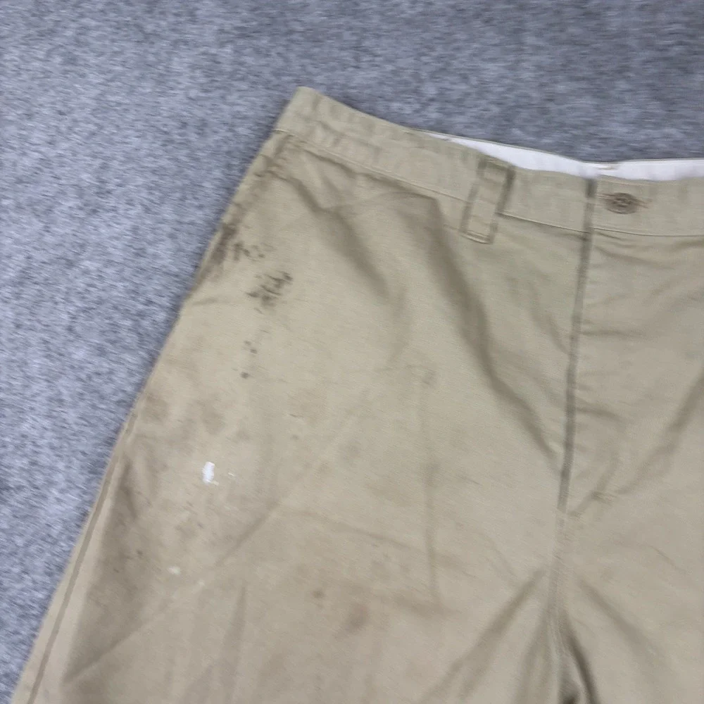 Dickies Chino Shorts Mens 40 Khaki Tan Distressed Workwear‎ Utility Outdoors 00s